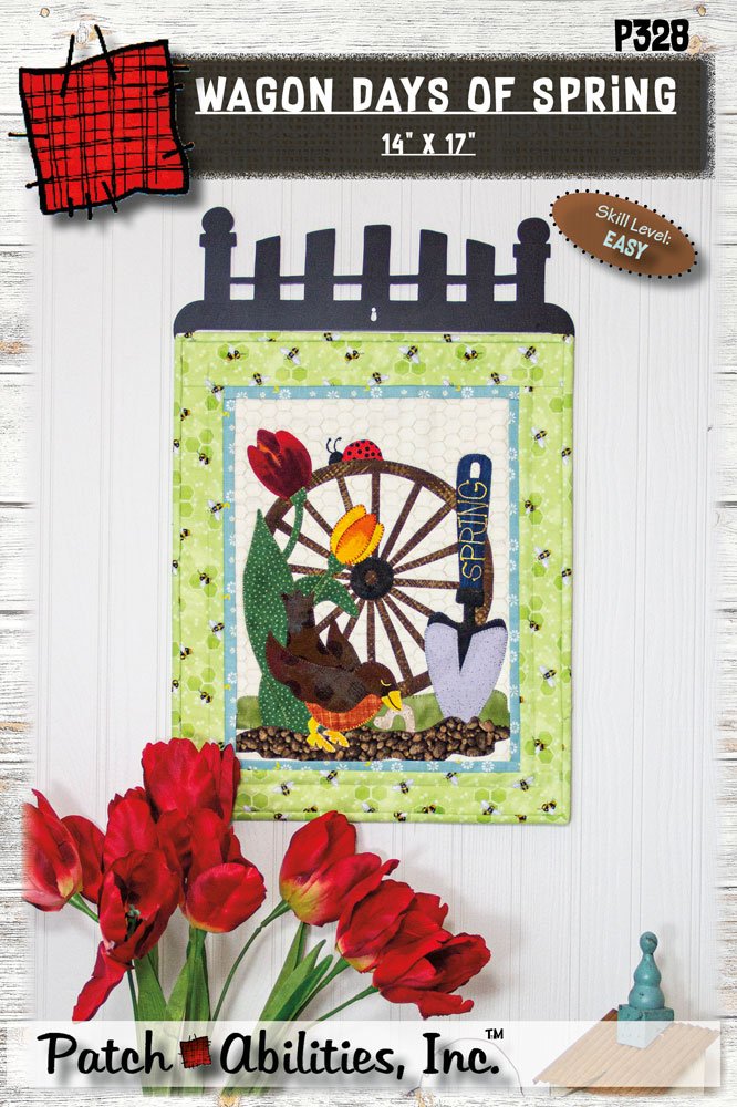 Wagon Days of Spring by Julie Wurzer - Wall Hanging Pattern – 14"x17" for Patch Abilities