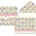 Fan Quilt Embossed, Die-cut Boxed Portfolio Note Cards