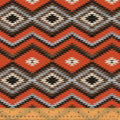 Windham Fabrics Spirit Trail Fabric – Orange Southwest Geometric Print