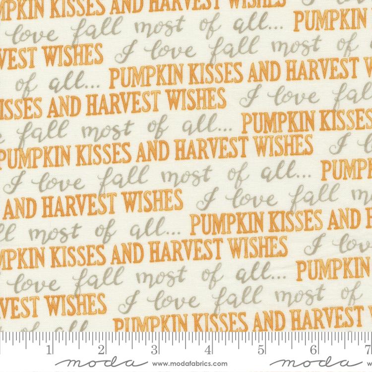 Moda - Harvest Wishes-Deb Strain - Words/Whitewashed - 56062 11