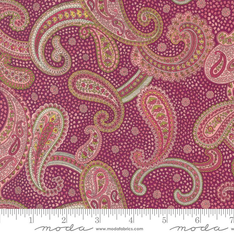 Moda - Chelsea Garden-Bohemian Flare Paisley/Mulberry - 33743 17
