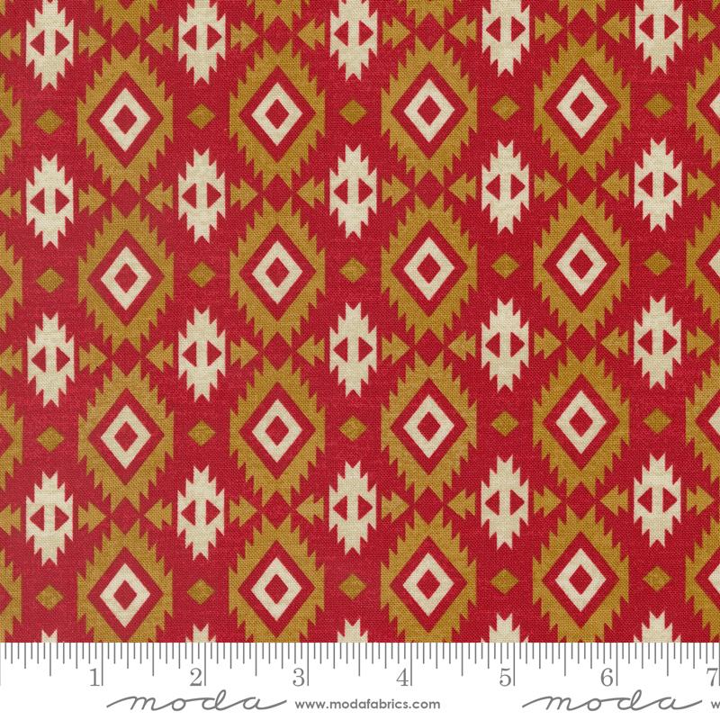 Moda Ponderosa Red Geometric Fabric – Red Western Print by Stacy Iest Hsu