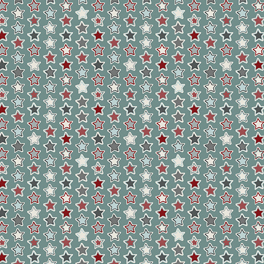 Benartex Farm Sweet Farm Super Star Aqua Fabric – Aqua Star Print