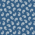 Apple Pie Paisley Blue Fabric – Blue Paisley Print