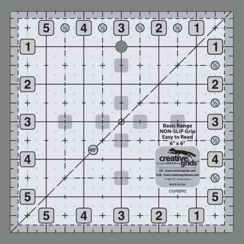 6in Square - Creative Grid Ruler - CGRBR2