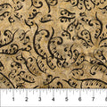 Northcott Stardust Tan Black Fabric – Neutral Scroll Batik Print