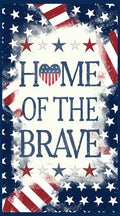 Wilmington Prints - Hearts’ Anthem Patriotic Panel in Multi Fabric – by Stephanie Marrott