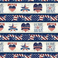 Wilmington Prints - Hearts’ Anthem Border Stripe in Multi Fabric – by Stephanie Marrott