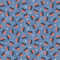 Wilmington Prints - Hearts’ Anthem Tossed Hearts in Denim Fabric – by Stephanie Marrott