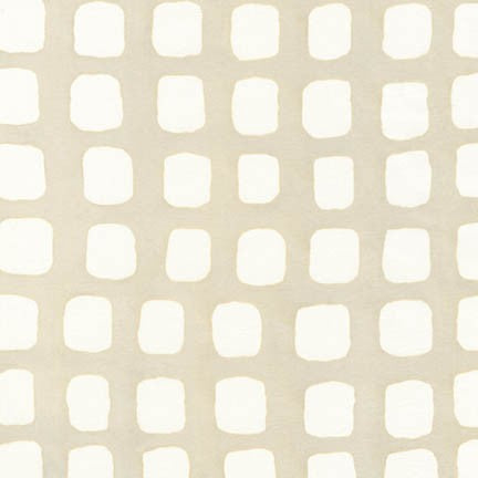 FreeSpirit Mark to Make Ecru Fabric – Neutral Geometric Print by Anna Maria