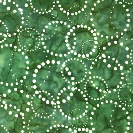 Artisan Batiks Elementals Ring Toss Green Fabric – Green Batik Blender by Lunn Studios