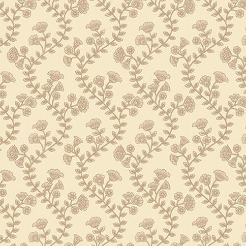 Blank Quilting - Ashton - Floral Vine Cream Fabric - by Missie Carpenter