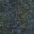 Timeless Treasures Grotto Dotty Spiral Batik Fabric – Black Batik Blender