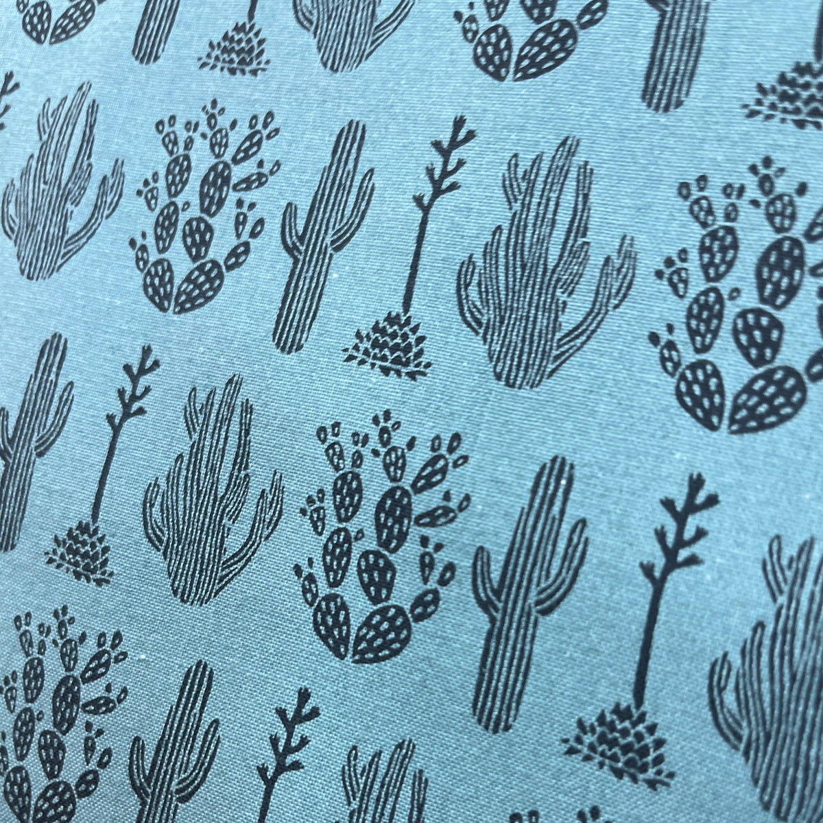 All Through the Land Desert Joshua Tree Fabric – Teal Green Southwest Print