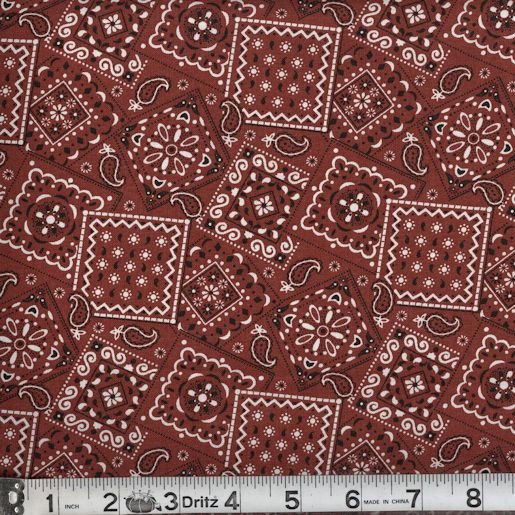 MDG - Western Blazin' Bandana Prints/RUST - BB-12
