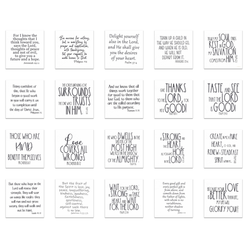 20 Bible Verse Quilt squares - Precut Squares 3.5" or 5" - Carlson Homestead Quilting