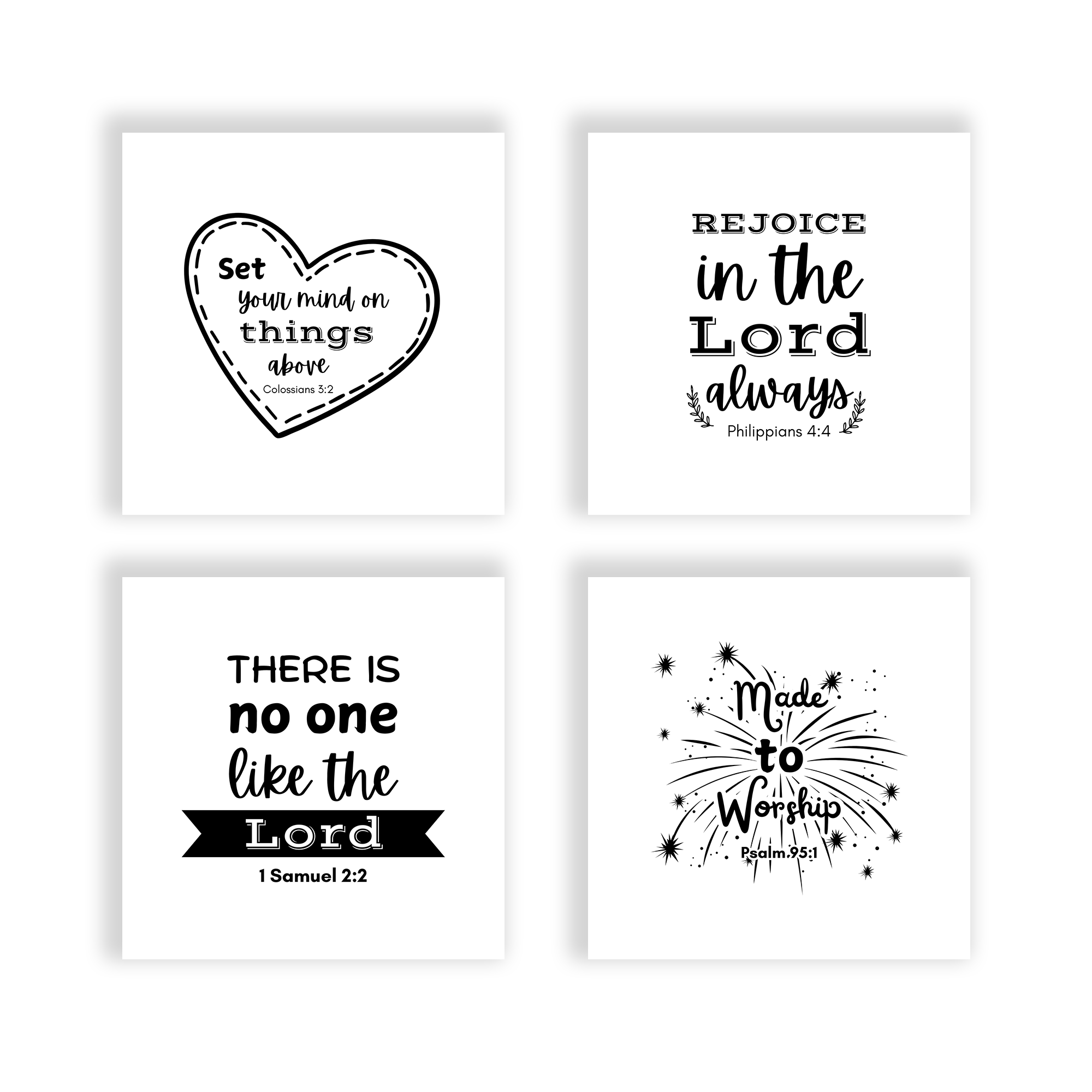 20 Bible Verse Quilt Squares - Precut 3.5" or 5" - Carlson Homestead Quilting