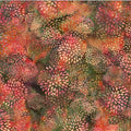 Bourbon Batik Fabric – Brown Floral Batik Blender by Hoffman California Fabrics