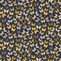 Timeless Treasures Sunflower Farms Navy Tossed Butterflies Fabric – Blue Butterfly Print