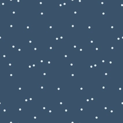 Clothworks - Firefly Dark Denim Dot Fabric – Blue Tonal Texture Print
