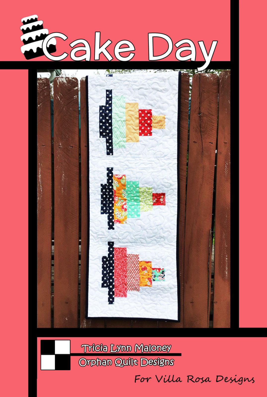 CAKE DAY - TableRunner - Villa Rosa - 14 x 50 - 2.5" Strips/Scraps
