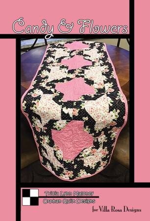 Candy & Flowers by Orphan Quilt Designs - Table Runner - 16 x 52 for Villa Rosa Designs