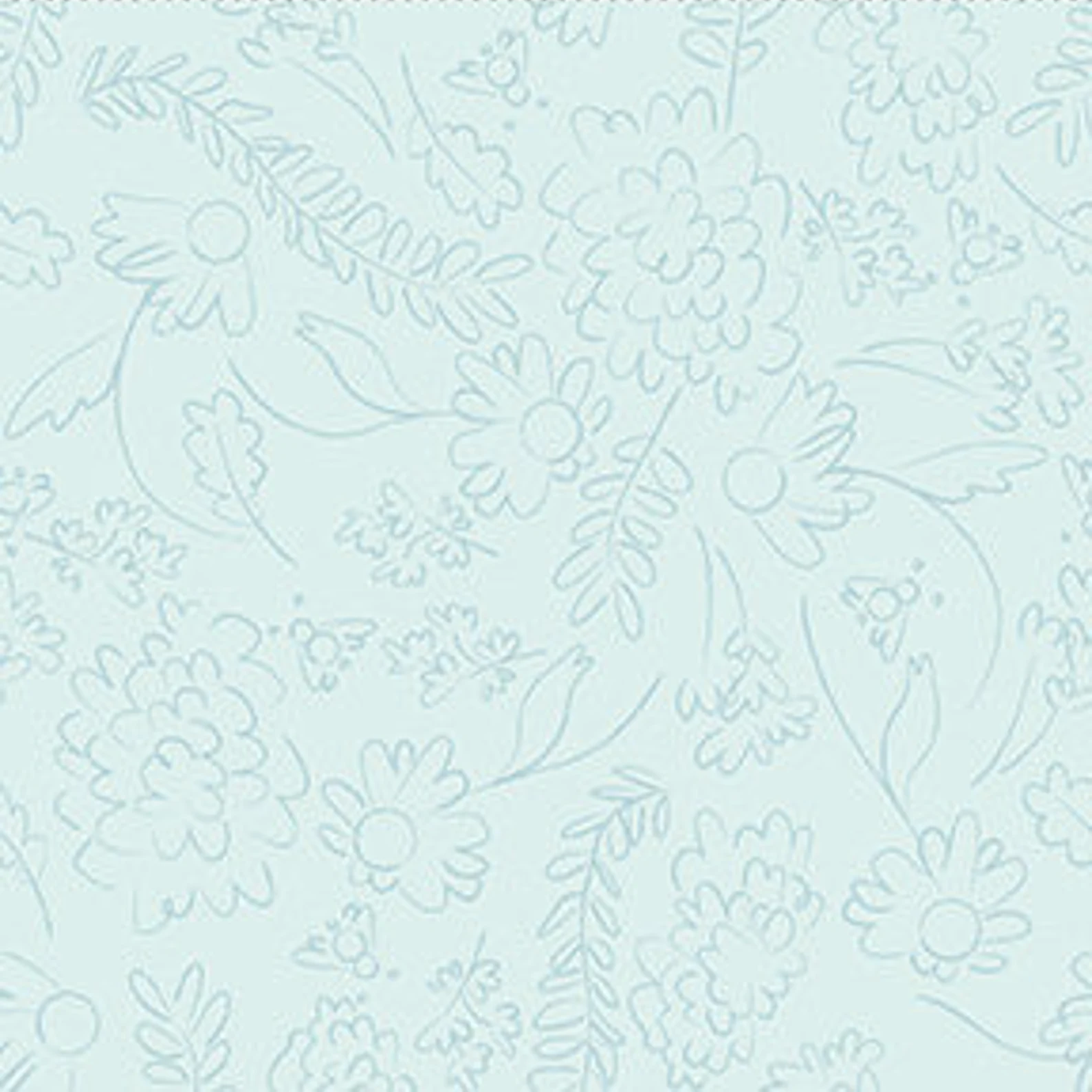 Clothworks - Firefly - Daisies Light Turquoise Fabric - by Meags & Me