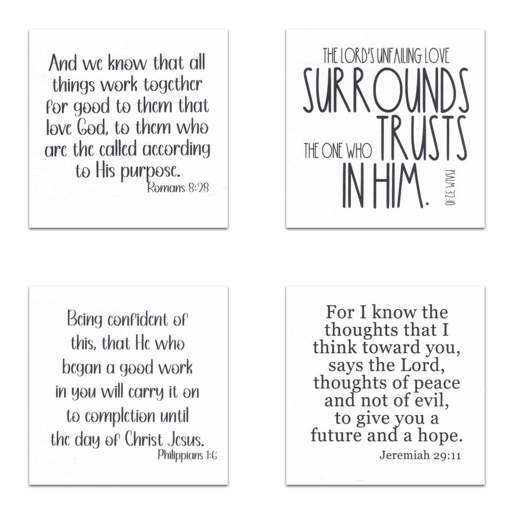 20 Bible Verse Quilt squares - Precut Squares 3.5" or 5" - Carlson Homestead Quilting