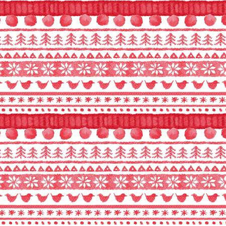 Maywood - Warm Wishes-Red Sweater Stripe Digital - D6314M-R