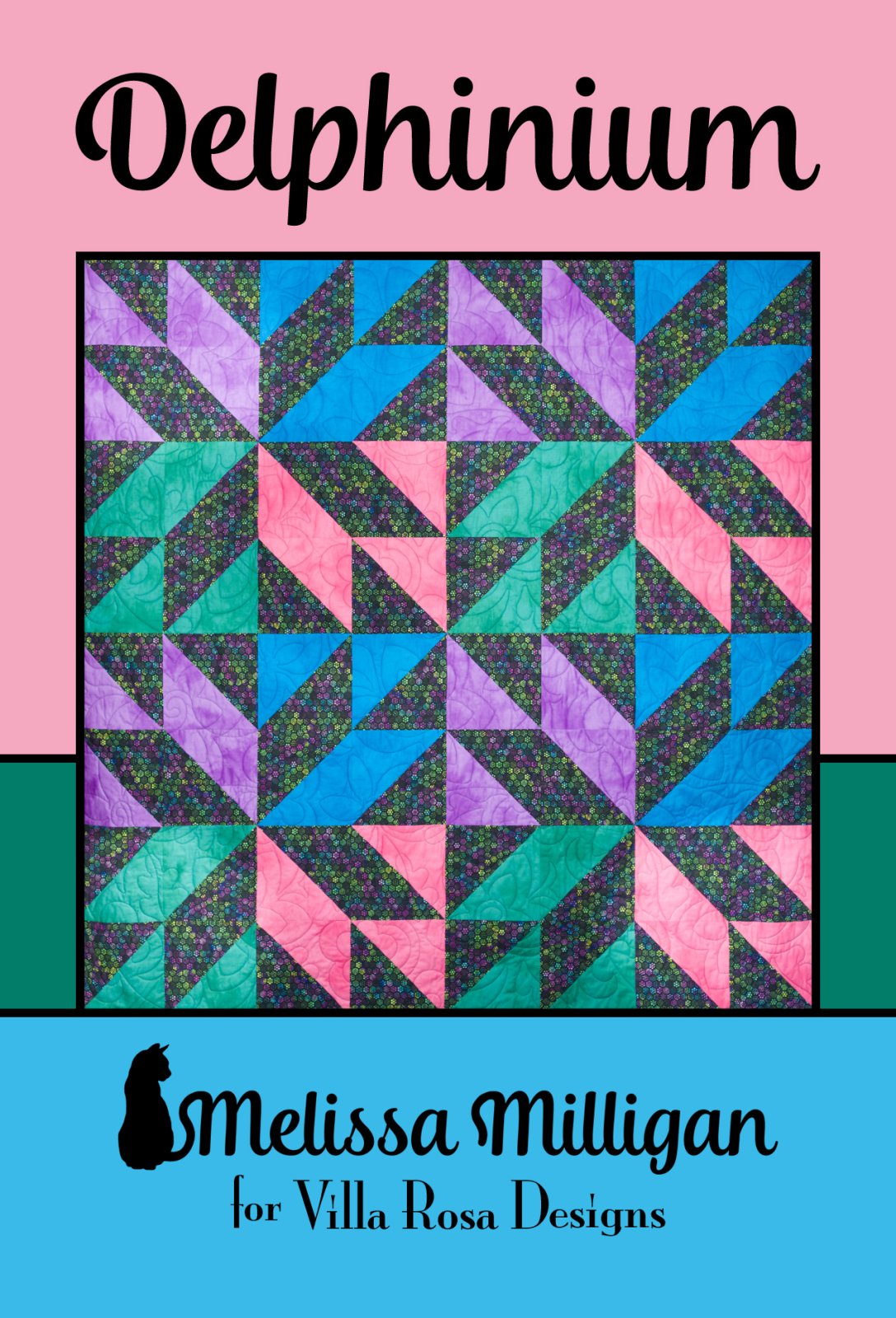 Delphinium - Villa Rosa  - 64 x 64 - Yardage