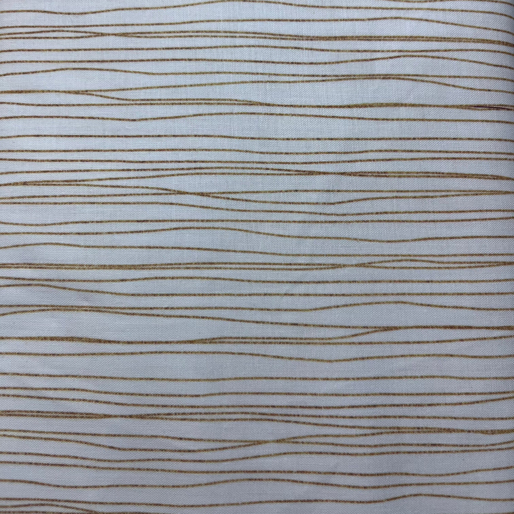 P & B Textiles Desert Blooms Gold Stripe - Print Fabric by Laura Marshall