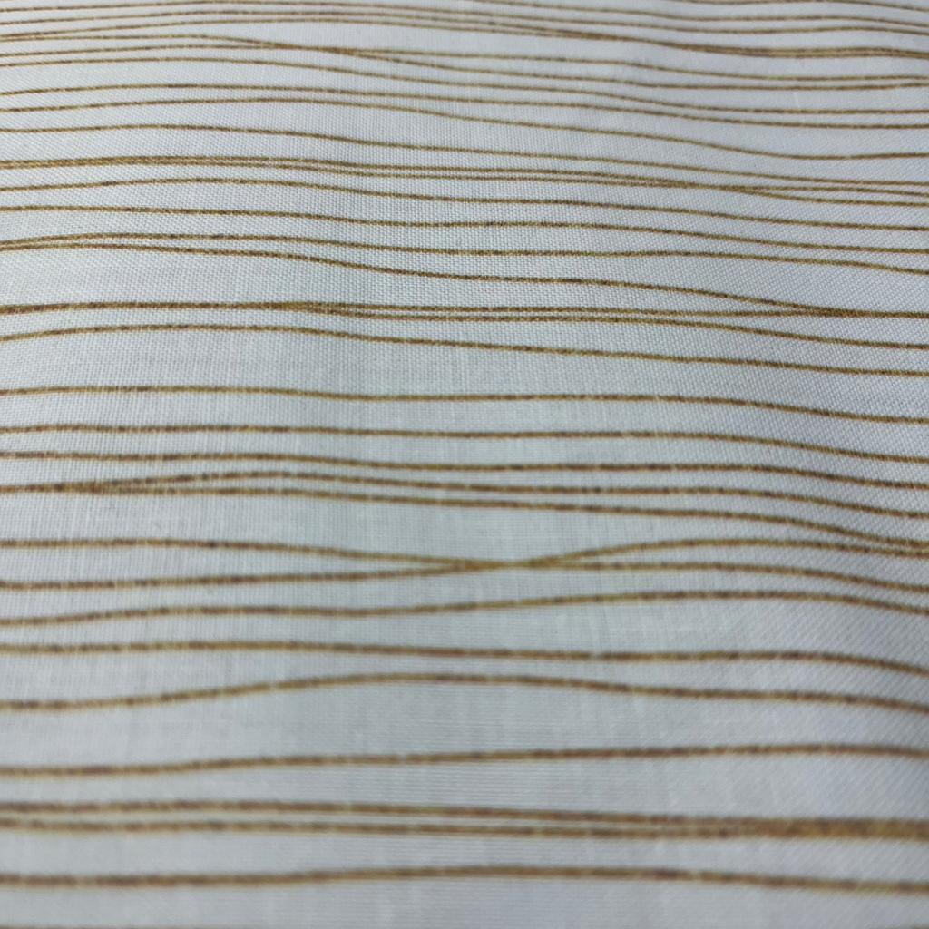 P & B Textiles Desert Blooms Gold Stripe - Print Fabric by Laura Marshall