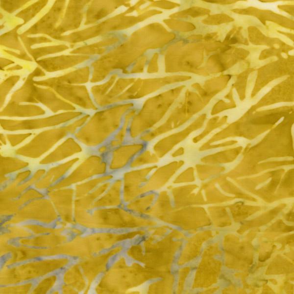Dijon Branch Batik Fabric – Gold Brown Branch Batik Print by Timeless Treasures