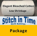Batting - Elegant Bleached Cotton - Stitch In Time - (Queen 96 in x 108 in) - EBC96