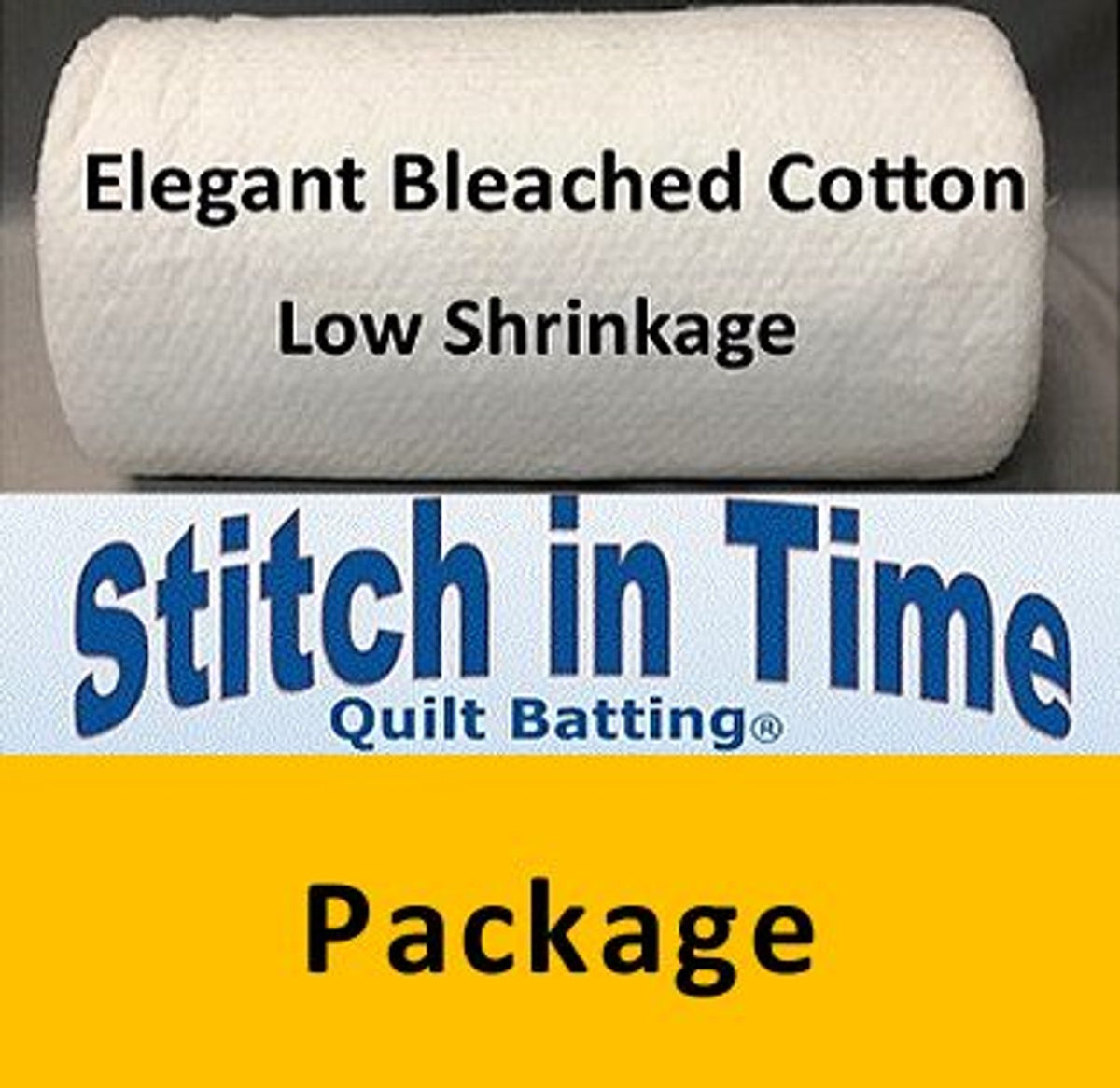 Batting - Elegant Bleached Cotton - Stitch In Time - (Queen 96 in x 108 in) - EBC96