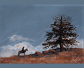 Lone Tree Fabric Panel | Original Artwork by Emerald Smith | Carlson Homestead Quilting | 21.75" × 18"