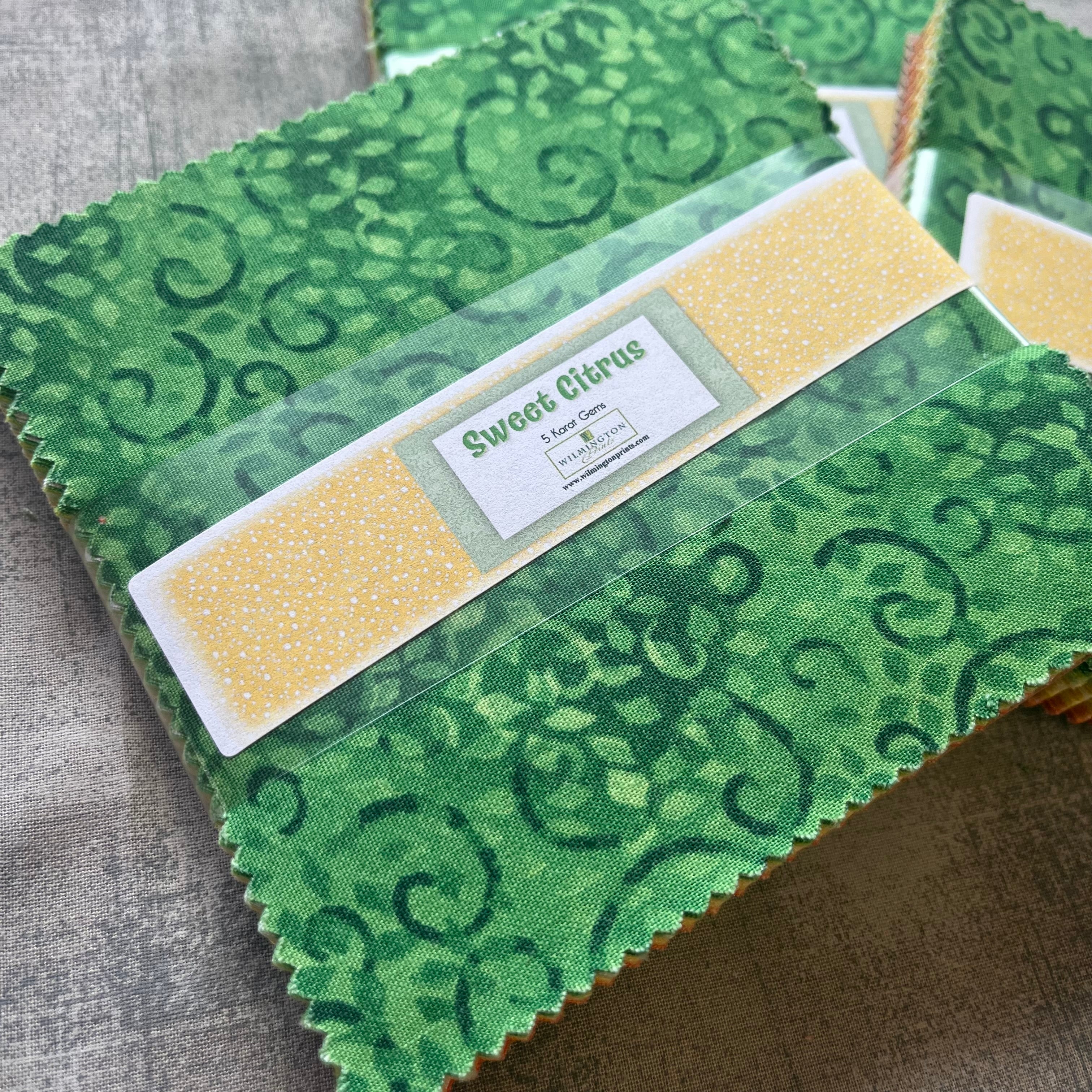 Wilmington Prints - Sweet Citrus - 5 Karat Gems 5" Square Pack – Citrus Color Precuts