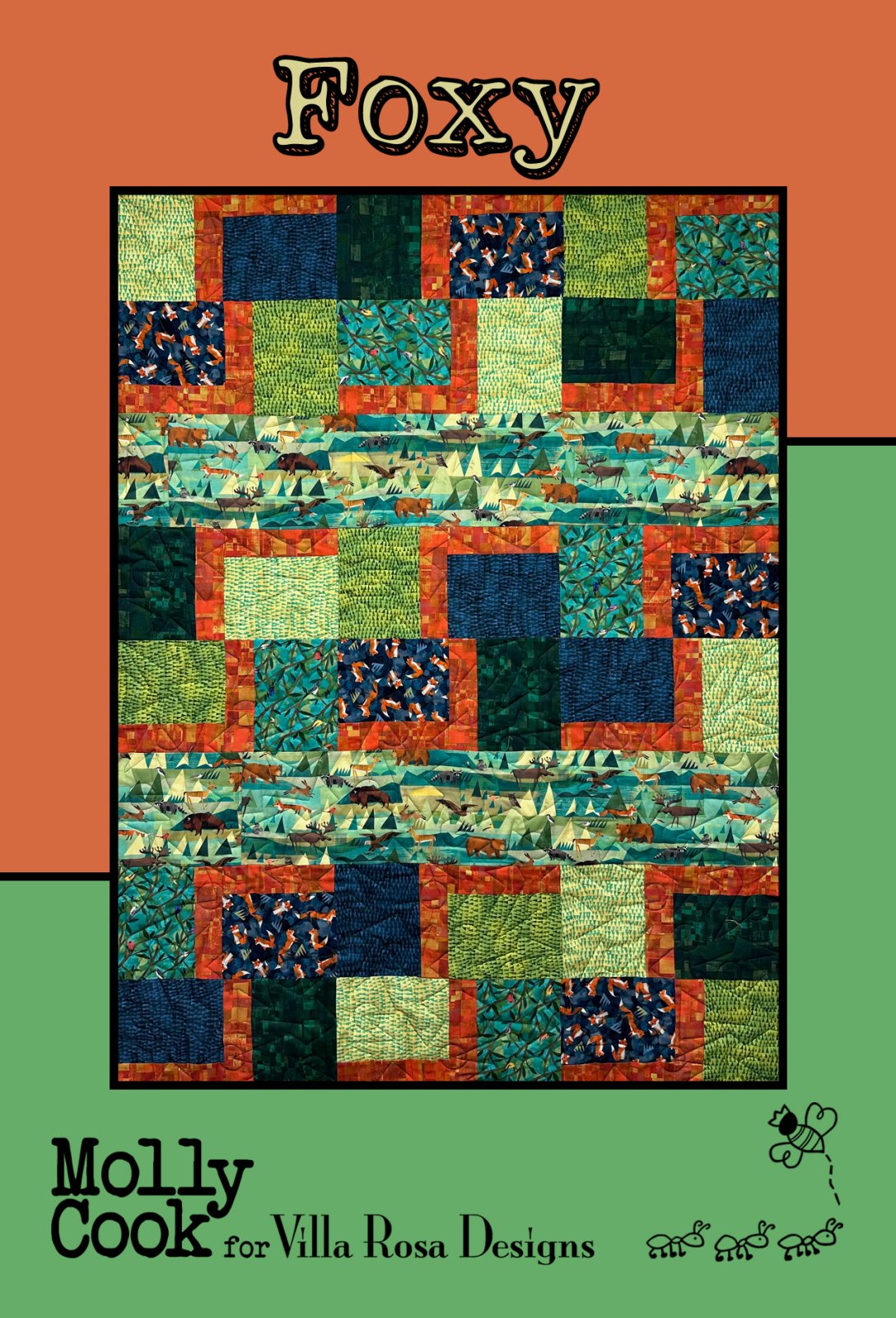 Foxy - Villa Rosa - 48 x 64 - Theme/Yardage