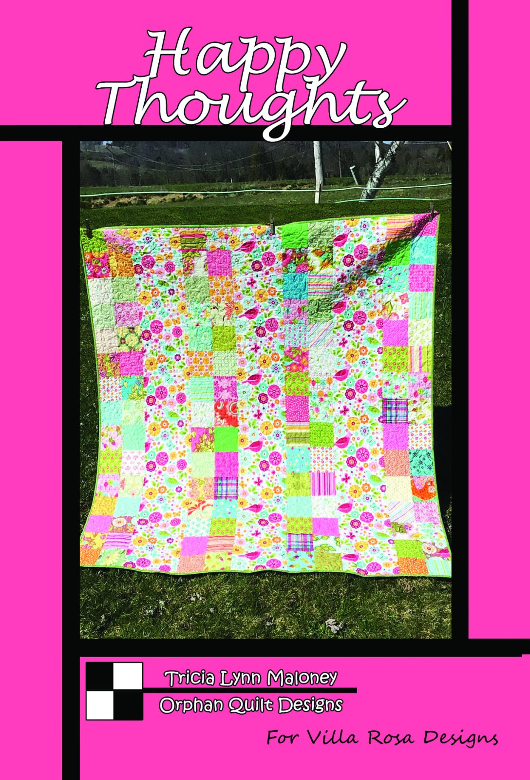 Happy Thoughts - Villa Rosa - 63 x 68 - (72 x 77 w/optional border) - FQ Friendly