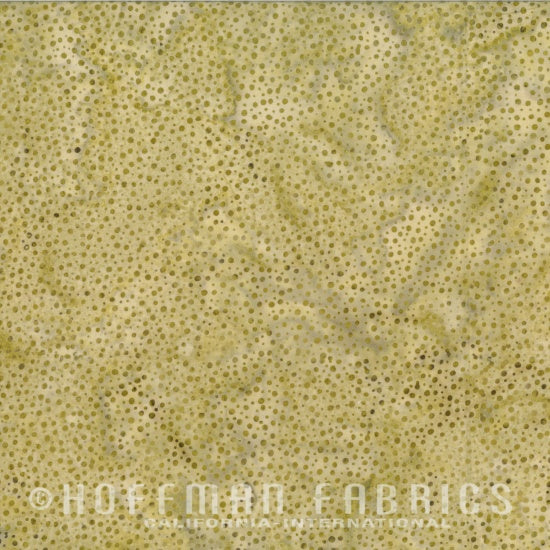 Hoffman 885-644 Asparagus Fabric – Green Bali Dots Batik Blender