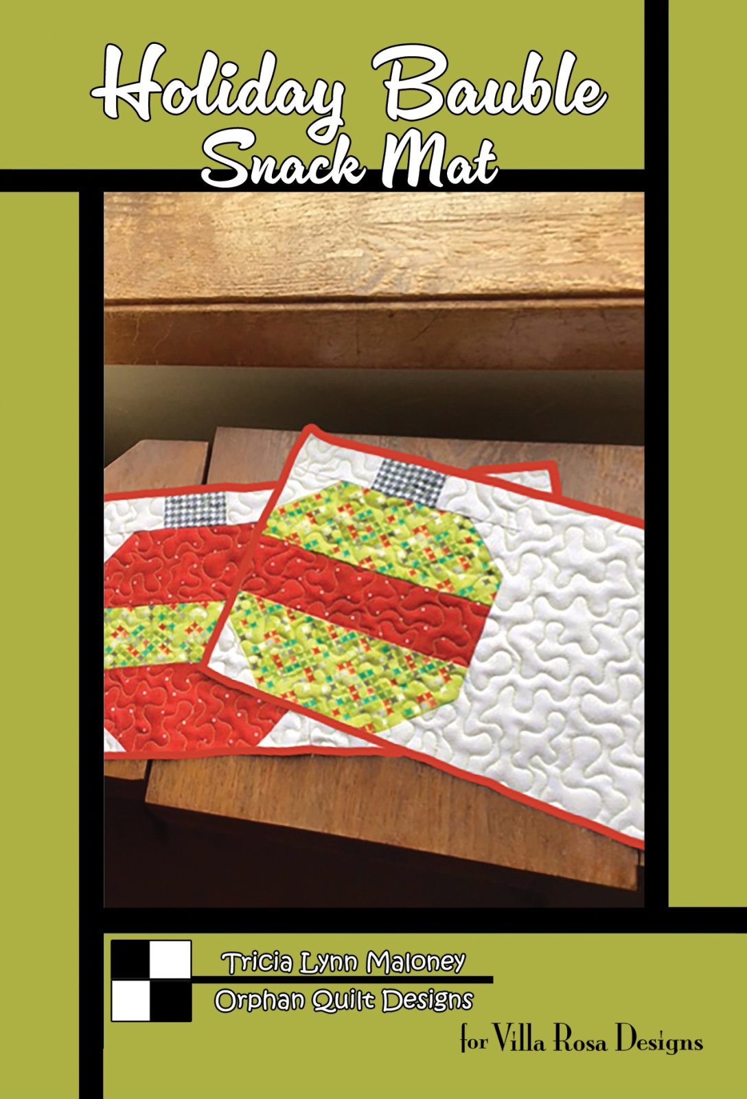 Holiday Bauble Snack Mat - Villa Rosa - 8 x 14 - 1/8th