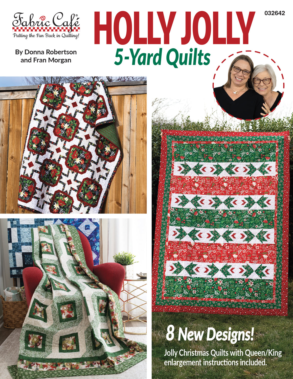 Holly Jolly 5-Yard Quilts Book by Fabric Café | 8 Christmas Quilt Patterns