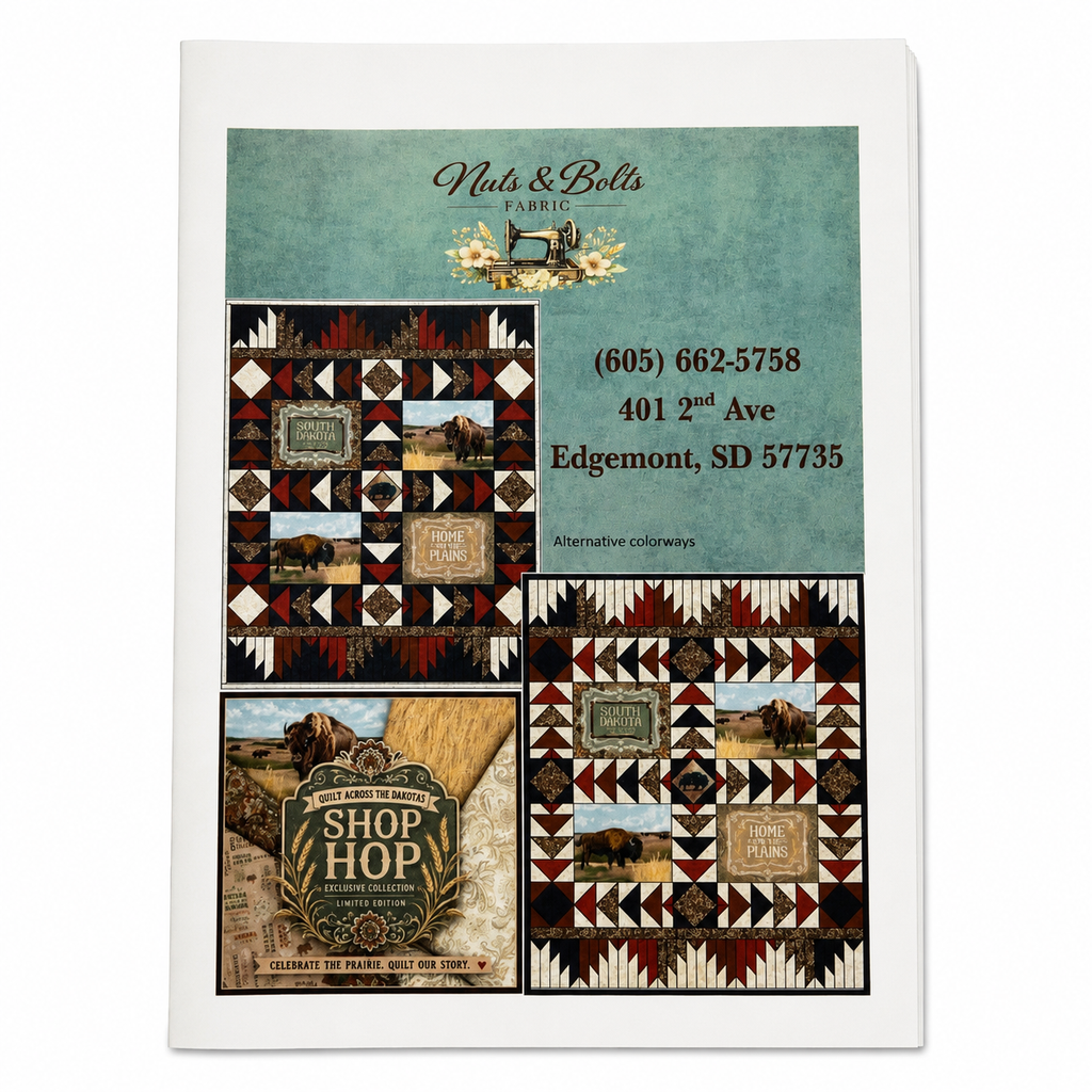 Home on the Plains Quilt Pattern (60" x 72") by Morgan Levey for Nuts and Bolts Fabric