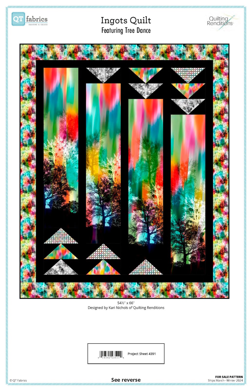 Ingots-Tree Dance Pattern - Quilting Renditions - QR1224