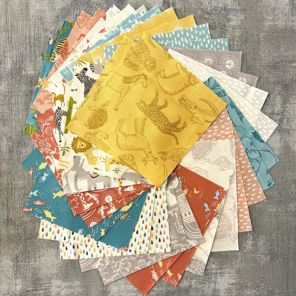Little Blessings Baby Quilt Kit – Christian Baby Quilt – Country Life Villa Rosa Pattern – Noah’s Ark Charm Pack Quilt – 48" x 48" - for CHQ