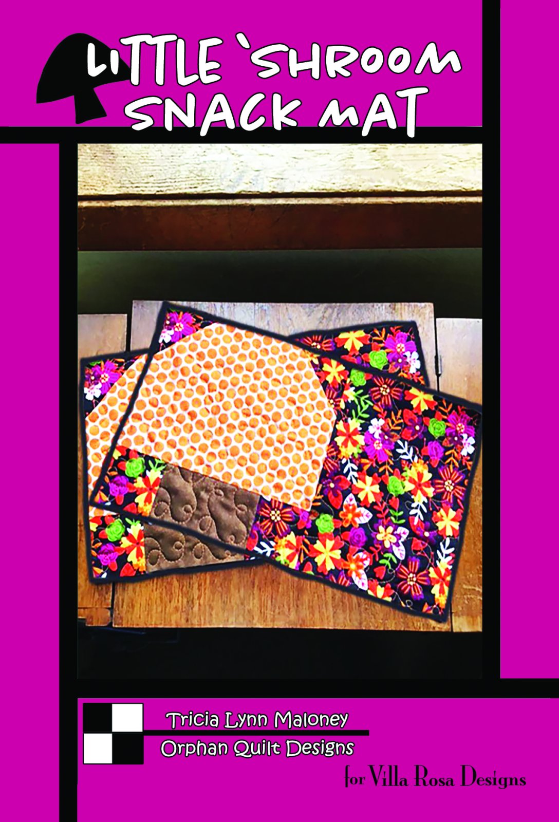 Little 'Shroom Snack Mat - Placemats - Villa Rosa - 8 x 14 - Fat 8th