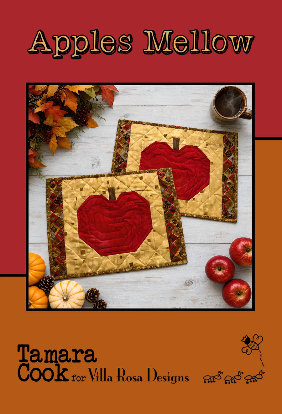 Apples Mellow Quilt Pattern (14" x 19") by Tamara Cook from Villa Rosa Designs