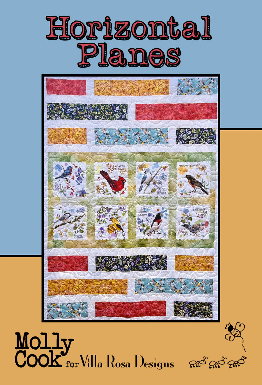 Horizontal Planes Quilt Pattern (46" x 63") by Molly Cook from Villa Rosa Designs