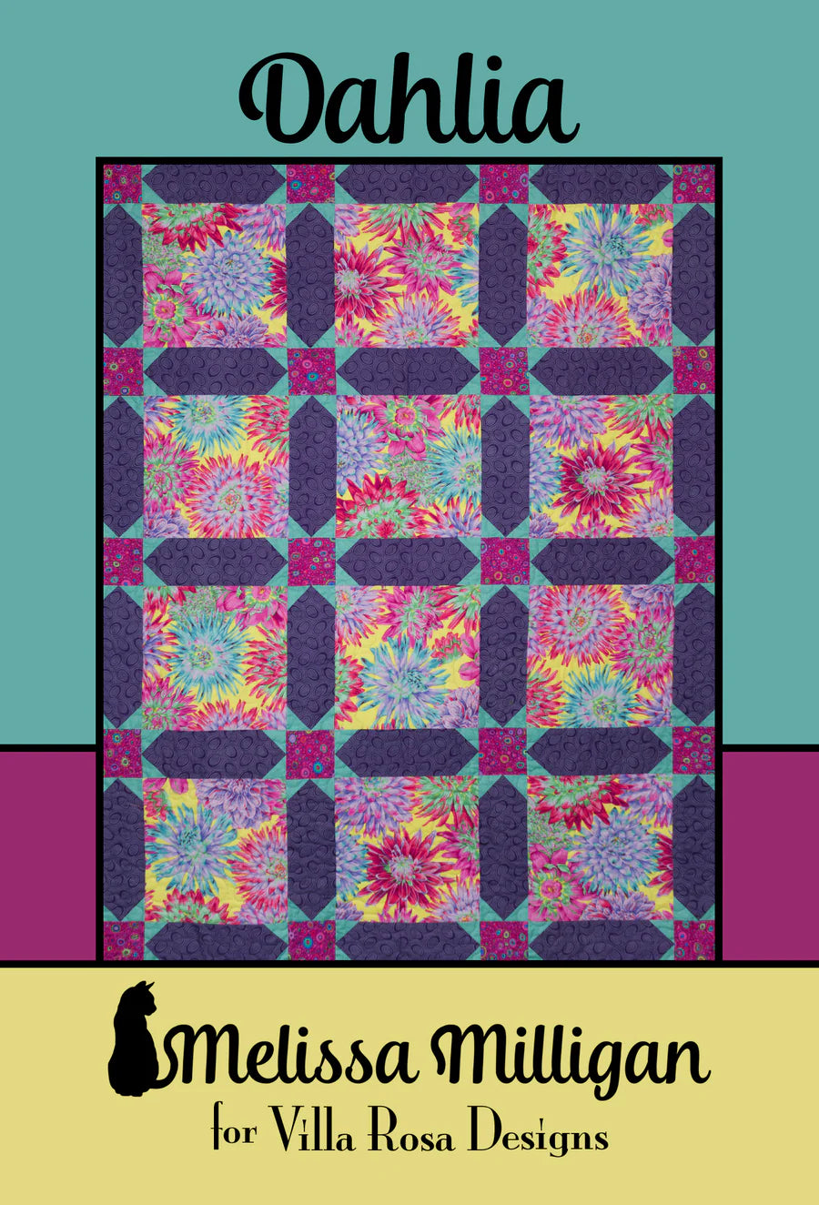 Dahlia Quilt Pattern (52" x 68") by Melissa Milligan from Villa Rosa Designs