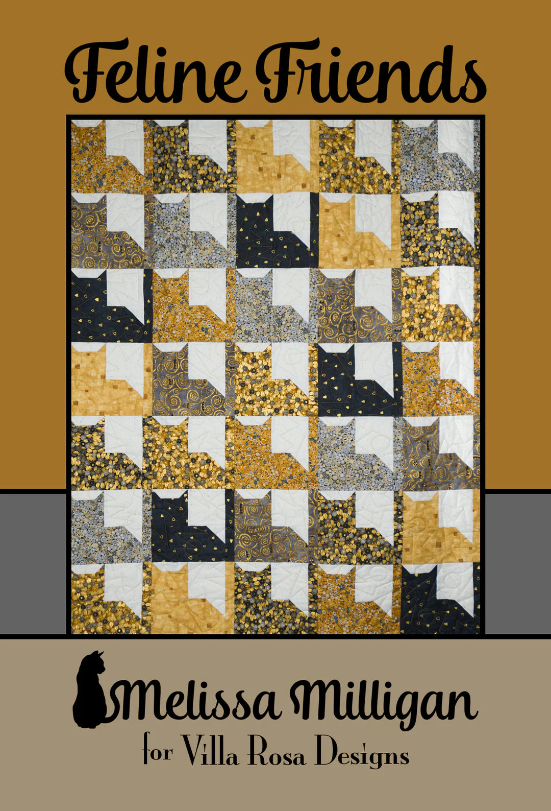 Feline Friends by Melissa Milligan - Quilt Pattern – 45"x56" from Villa Rosa Designs